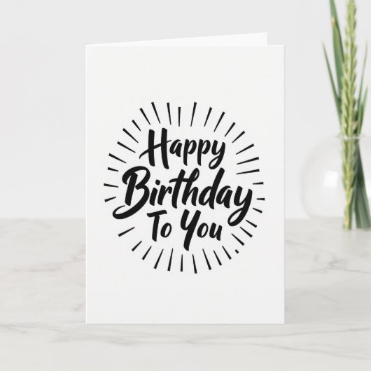Carte d'anniversaire Elegant Brush (Devant)