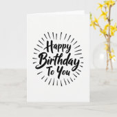 Carte d'anniversaire Elegant Brush (Fleur jaune)
