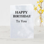 Carte d'anniversaire élégante (Fleur jaune)