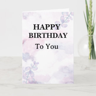 Carte d'anniversaire élégante