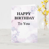 Carte d'anniversaire élégante (Fleur jaune)