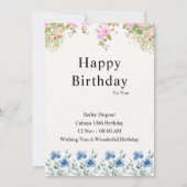 Carte d'anniversaire élégante (Devant)