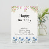 Carte d'anniversaire élégante (Debout devant)
