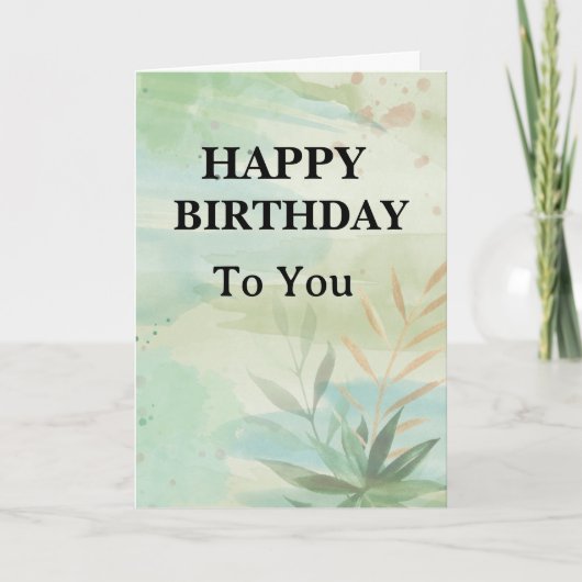 Carte d'anniversaire élégante (Devant)