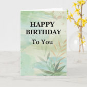 Carte d'anniversaire élégante (Fleur jaune)