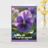Carte d'anniversaire élégante à fleur violette (Fleur jaune)