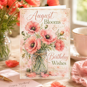 Carte d'anniversaire élégante à l'aquarelle avec d
