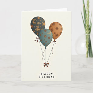 Carte d'anniversaire élégante avec ballon
