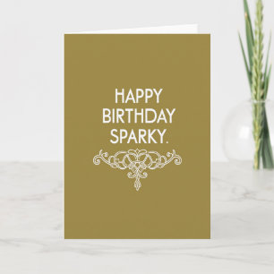 Carte d'anniversaire élégante en forme de parchemi