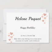 Carte d'anniversaire élégante et heureuse (Devant)