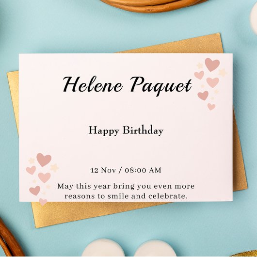 Carte d'anniversaire élégante et heureuse