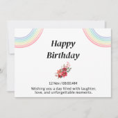 Carte d'anniversaire élégante et heureuse (Devant)