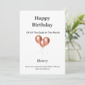 Carte d'anniversaire élégante et joyeuse (Debout devant)