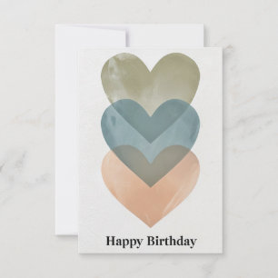 Carte d'anniversaire élégante et minimaliste avec