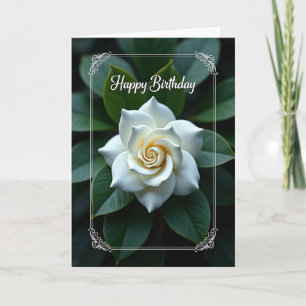 Carte d'anniversaire élégante florale