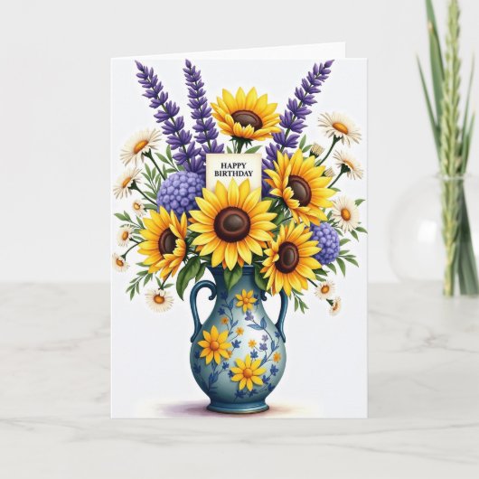 Carte d'anniversaire Élégante Pitcher (Devant)