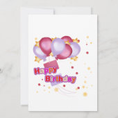 Carte d'anniversaire élégante pour elle – Message  (Dos)