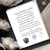 Carte d'anniversaire élégante pour elle – Vœux per