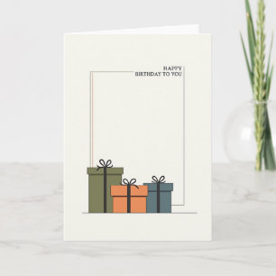 Carte d'anniversaire Élégants Cadeaux