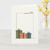 Carte d'anniversaire Élégants Cadeaux (Fleur jaune)