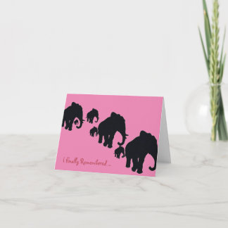 Carte d'anniversaire éléphant