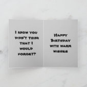 Carte d'anniversaire ELEPHANT (Intérieur)