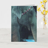 Carte d'anniversaire ELEPHANT (Fleur jaune)