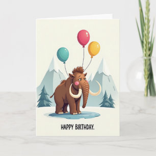 Carte d'anniversaire éléphant pensif