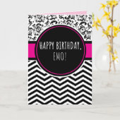 Carte d'anniversaire Emo (Fleur jaune)