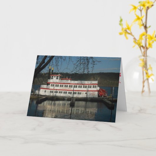 Carte d'anniversaire "EMPRESS Riverboat" (Fleur jaune)