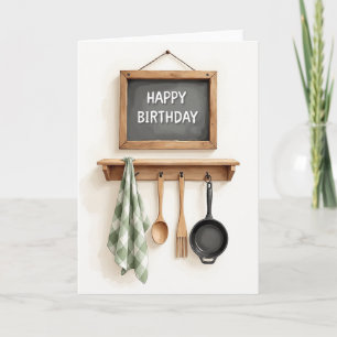 Carte d'anniversaire en ardoise rustique
