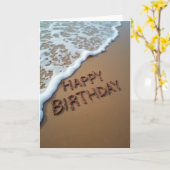 Carte d'anniversaire en art de sable (Fleur jaune)