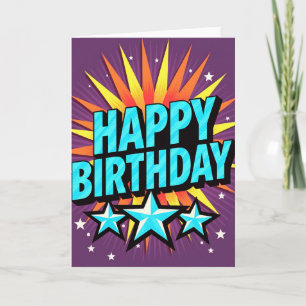 Carte d'anniversaire en bloc 3D