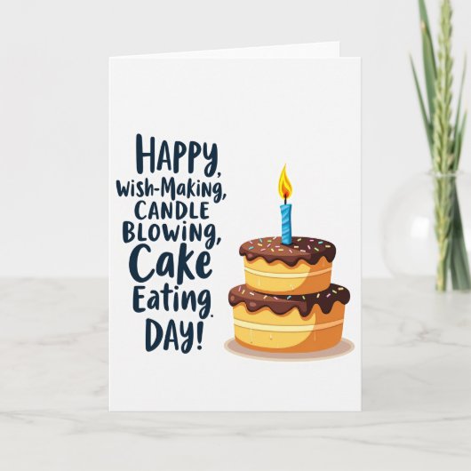 Carte d'anniversaire en chocolat étagé (Devant)