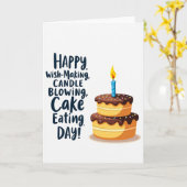 Carte d'anniversaire en chocolat étagé (Fleur jaune)