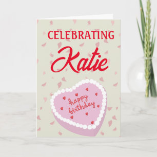 CARTE D'ANNIVERSAIRE EN FORME DE COEUR