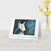 Carte d'anniversaire en forme d'étoile (Fleur jaune)