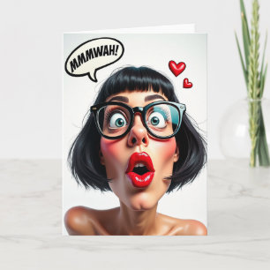 Carte d'anniversaire en gros plan douce