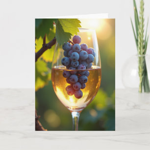 Carte d'anniversaire en liquide ambre