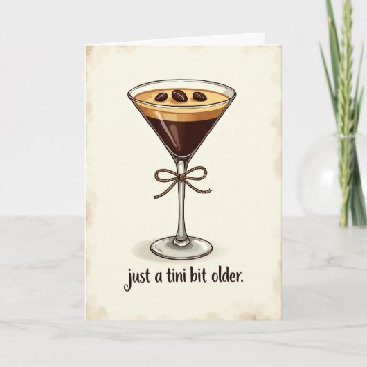Carte d'anniversaire en mousse de café (Devant)