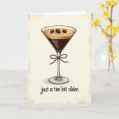 Carte d'anniversaire en mousse de café (Fleur jaune)