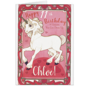 Carte d'anniversaire en papier licorne personnalis
