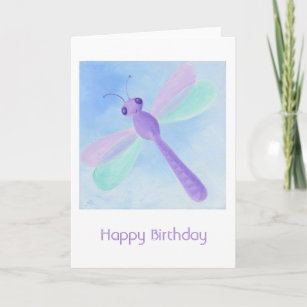 Maison Joyeux Anniversaire Carte De Vœux Belle Fee Ange Fille Sur Libellule Cartes De Voeux Papeterie