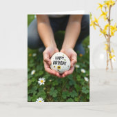 Carte d'anniversaire en pierre portable (Fleur jaune)
