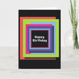 Carte d'anniversaire en pixel art