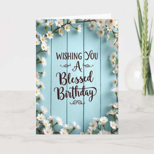 Carte d'anniversaire en planche pastel (Devant)