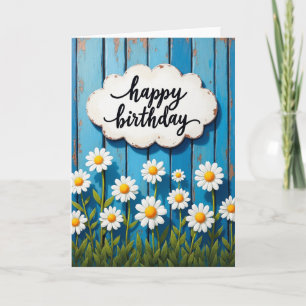 Carte d'anniversaire en plaque de bois