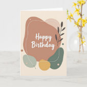 Carte d'anniversaire en terracotta bio (Fleur jaune)