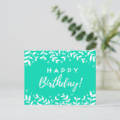 Carte d'anniversaire en vert (Debout devant)