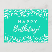 Carte d'anniversaire en vert (Devant)